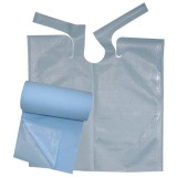 Rola Bavete Cosmetice Albastre - Prima Nursing Bib with Ties Roll 61  x 53 cm